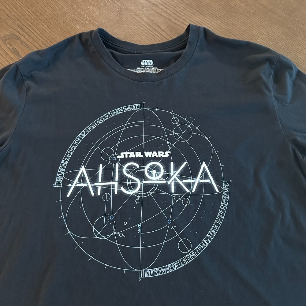 Disney Star Wars Ahsoka Black T Shirt Adult Size XXL